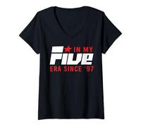 Womens Five Keep on Movin 2025 V-Neck T-Shirt