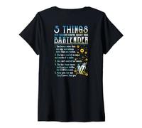 Women's Five Things You Should Know About This Bartender V-Neck T-Shirt