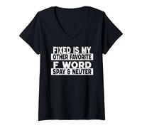 Women's Fixed is My Other Favorite F Word Spay and Neuter V-Neck T-Shirt