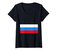 Womens Flag of Russia from 1991-1993 V-Neck T-Shirt