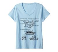 Womens Flakpanzer Gepard Anti-Aircraft Tank SPAAG T-Shirts Gift V-Neck T-Shirt