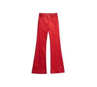 Womens Flare Chino Jeans Salsa Jeans Secret Push In Rouge 29x34