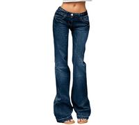 Women's Flare Jeans Y2K 90s Bootcut Low Rise Vintage Distressed Pants Denim Pants Bell Bottoms for Yoga Casual Gym and Sports Trousers Loose Fit Hippie Clothes