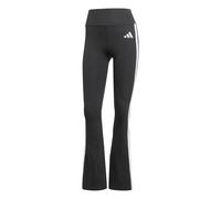 adidas Women's Optime Essentials 3 Stripes Flared Leggings, Black/White, XXL