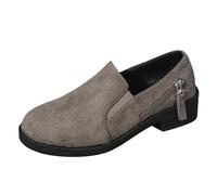 Womens Flat Ankle Boots Black Leather Ankle Boots Women 2025 Round Toe British Style Women's with Heel Zipper Detail Comfortable Plus Size Medium Heel Booties for Women