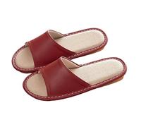Women's Flat Comfortable Sandals - Slippers for Men and Women at Home Comfortable Summer Massage Slippers Breathable Non-Slip Lightweight Sandals Unisex Slippers Soft Leather Travel Slippers Guests
