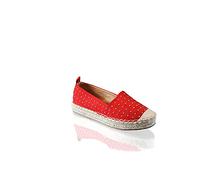 Womens Flat Ladies Moccasin Loafers Espadrille Slip-On Canvas Casual Shoes