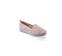 Womens Flat Ladies Moccasins Loafers Espadrille Slip-On Canvas Casual Shoes (226-Pink, Numeric_5)