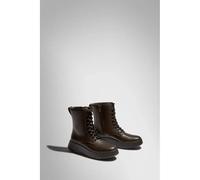 Women's flat leather lace-up boots FitFlop F-Mode Marron 39