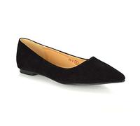 Womens Flat Pointed Toe Shoes Ladies Summer Ballet Faux Suede Slip On Pumps Size 3-8