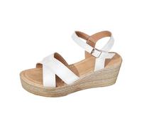 Womens Flat Sandals Summer One Buckle Strap Casual Open Toe Thick Bottom Roman Slope Heel Slides For Women Wide Fit Ladies Walking Wedge White Shoes Cushioned Foot White 6.5