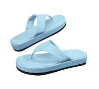 Women's Flat Sandals, Women's Flip Flop Black Ultralight Summer Sandals, Lightweight Walking Shoes, Sweat-Resistant, Outdoor Sandals, Soft Non-Slip Hiking Sandals, Open Toe Women's Shoes, sky blue, 6