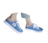 Womens Flat Shoes Ladies Trainers Versatile Flat with Knit Ware Sole Classic Slip On Design for Everyday Wear Espadrilles Sneaker Holiday Summer Blue