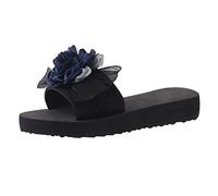 Women's Flat Shoes Summer Open - Bohemian Sandals Women's Summer Comfortable Beach Sandal Round Toe Wide Plateau Sandals with Flowers Sandals Lightweight Slides Comfortable Shoes for Beach Holidays