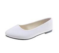 Womens Flat Shoes Vintage Casual Walking Lightweight Comfort No Laces Work Ladies' Dressy Work Flats Shoes Outdoor Spring Summer White