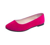 Womens Flat Shoes Vintage Casual Walking Lightweight Comfort No Laces Work Ladies' Dressy Work Flats Shoes Outdoor Spring Summer Hot Pink