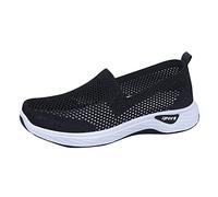 Women'S Flat Shoes Wide Fit Ladies Mesh Gym Shoes Wide Width Flats Knitted Ballet Shoes Round Ballet Flat Knit Dressy Trainers Low-Top Flats Shoes Lightweight Walking Trainers Arch Support Sneakers