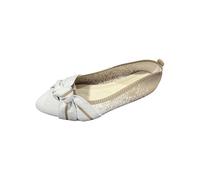 Women's Flat Single Shoes Fashion Fly Weaving One Foot Stirrup Bowknot Breathable Colorblocking Casual Shoes Womens oafers Size 6 Tan (White, 6.5)