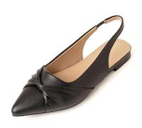 Women's Flat Slingback Sandals with Lace Slip On Breathable Sandals for Office Women Lace Toe Flat Ankle Strap Low Heels Slip On Shoes Party Sandals, O Black, 4 UK