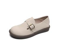Women's Flat Slip On Loafers|Two Way Birkenstock Inspired Shoes with Anti Slip Rubber Sole Perfect for Shorts Trousers Beige