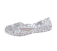 Womens Flat Slip On Sandals - Women'S Hollow Out Shoes Jelly Bean Shoes Casual Breathable Pumps Lightweight Non Slip Footwear Comfortable Soft Sole Mules Ballet Flat Sandals Summer