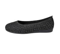 Women's Flat Slippers, Comfortable and Simple Slip On Shoes, Mesh Breathable Loafers, Round Toe, Bean Shoes, Low Casual Moccasins, Lightweight Sole Walking Shoes for Everyday Use, black, 10 UK