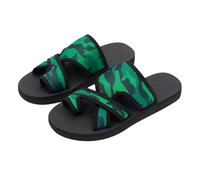 Womens Flat Toe Loop Sandals,Platform Slides For Women Breathable Mesh Upper Flip Flops Round Open Toe Summer Slippers With Non-Slip Sole Soft Comfortable Cushion Beach Mules For Daily Wear