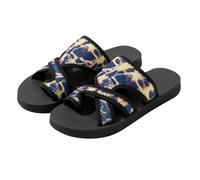 Womens Flat Toe Loop Sandals,Platform Slides For Women Breathable Mesh Upper Flip Flops Round Open Toe Summer Slippers With Non-Slip Sole Soft Comfortable Cushion Beach Mules For Daily Wear