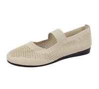 Women's Flats Slip on Ballet Flats Wide Toe Box Comfortable Walking Shoes Comfortable Breathable Slip On Arch Support Non-Slip Casual Shoes, Mesh Round Toe Soft Foldable Dress Shoes 37