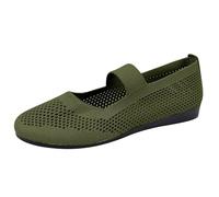 Women's Flats Slip on Ballet Flats Wide Toe Box Comfortable Walking Shoes Comfortable Breathable Slip On Arch Support Non-Slip Casual Shoes, Mesh Round Toe Soft Foldable Dress Shoes 42