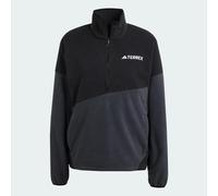 adidas Women's Terrex Multi CLIMAWARM Fleece Anorak, Black/Carbon, XL