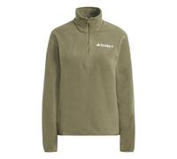 adidas Women's Terrex Multi Essentials Half Zip Fleece Jacket, olive strata, L
