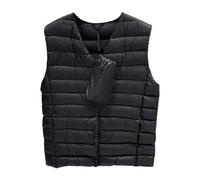 Women's Fleece Gilet Sleeveless Jacket Vest Zip Up Ladies Waistcoat Cropped Puffer Vests Wind Resistant Two Gilets Down Jackets Lightweight For Golf Hiking Spring Fall Winter