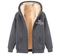 Women's Fleece Jacket - 'Yes, I'm Still Freezing' Hoodie, Winter Sherpa Lined Teddy Coat, Long Sleeve Full Zip Sweatshirt Sweater Outwear S-3XL