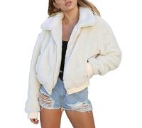 Womens Fleece Jackets Full Zip Thick | Chunky Cardigan With Pockets Fashion Turndown Collar Womens Fuzzy Fleece Coat Soft Comfortable Women'S Outdoor Fleece Jackets Long Sleeve Ladies Casual Jackets