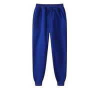 Women's Fleece Lined Cinch Bottom Sweatpants Baggy Wool Lined Cuffed Athletic High Waisted Joggers Loose Fitting Sport Casual Solid Workout Lounge Pants Drawstring Straight Leg Cozy Blue