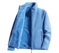 Womens Fleece Lined Full Zip Coats Thickened Winter Dual Coat Zip Up Turtle Neck Fleece Jacket Wiht Pockets Solid Color Sherpa Thermal Thick Outwear Winterproof Ladies Overcoat Outwear