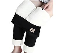 Women's Fleece Lined Leggings Thermal Tights Thick Winter Warm High Waisted Yoga Pants Slimming Sport Black Tights Velvet Wool Pants Fleece Lined Trousers for Outdoor Hiking Camping Skiing