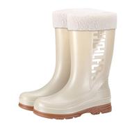 Womens Fleece Lined Wellies Womens Mid Length Wellies Warm Garden Boots Waterproof Walking Boots Non Slip Rain Booties Lightweight Durable Wellingtons With Insulated Input Performance Farm Boot