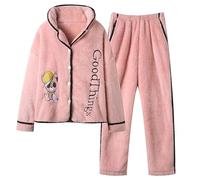 Womens Fleece Pyjamas Set Fluffy Soft Twosie Pyjama Sets Winter Warm Pjs Sherpa Loungewear Faux Fur Cosy Nightwear Comfort Loose 2 Piece Outfit with Pockets Ladies Thick Plush Pajamas Clearance