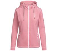 Trespass Womens Fleece Jacket Rootless - Striped Marl Fleece, Brushed Back, Grown on Hood, Full Front Contrast Zip, Inner Facing, 2 Contrast Zip Pockets, Contrast Hood Adjusters