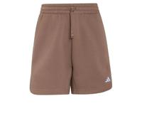 adidas 3 Stripes Studio Fleece Loose Shorts, Brown, Size M, Women Brown