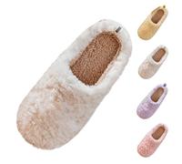 Womens Fleece Slippers, Enclosed Slippers Women, Closed Back Indoor Slipper Fluffy Memory Foam Footwear Teddy Fleece Sliders Velvet Soft Soled Shoes Warm Wrapped Toe Slipper Slip On House Shoe