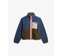 Superdry Colour Block Fleece Jacket Blue M Woman