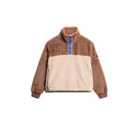 Superdry Super Soft Mash Up Henley Sweater Brown L Women