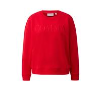 Women's Fleece Sweatshirt with Back Print and Embroidery COMMA Rouge 42
