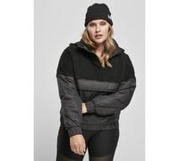 Women's fleece Urban Classics sherpa mix pull over-grandes tailles Noir 3XL