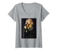 Womens Fleetwood Mac Singer Stevie Nicks Live 1990 V-Neck T-Shirt