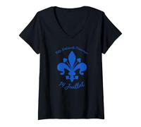 Women's Fleur de Lis French National Day 14 Juillet V-Neck T-Shirt
