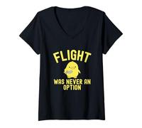 Women's Flight was Never an Option Duck V-Neck T-Shirt